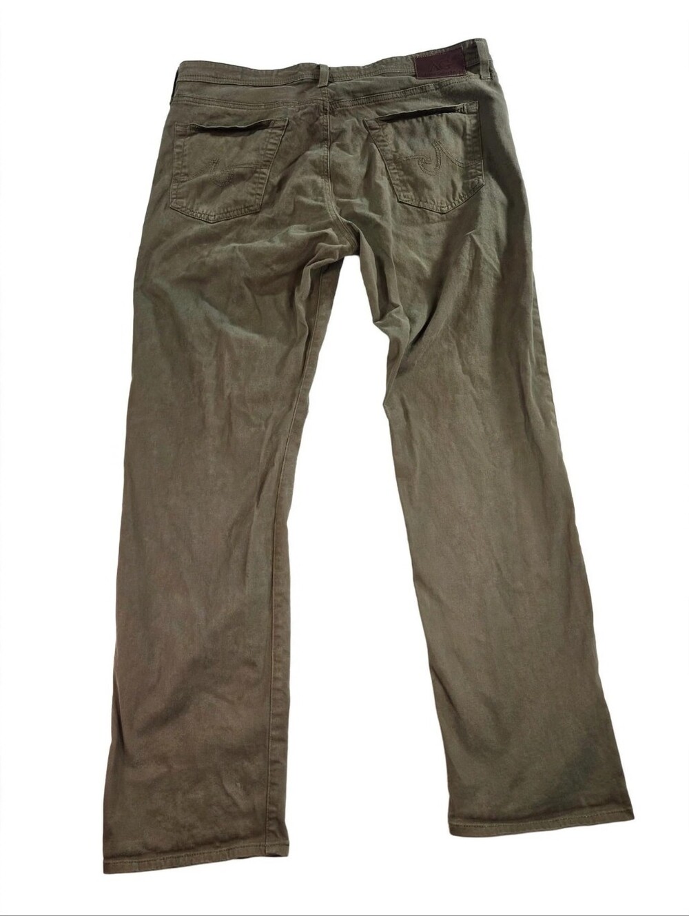 AG Adriano Goldschmied Pants 38x32 The Graduate Tailored Leg Olive Green - Picture 2 of 6